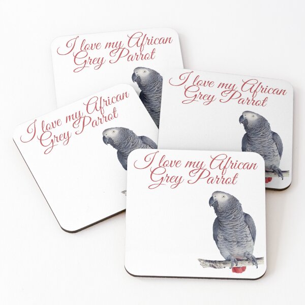 Item preview, I love My African Grey Parrot- Red text designed and sold by PAPAYAGO.