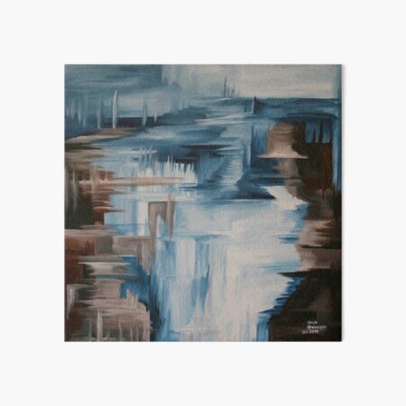 Like a waterfall in graphics; Painting abstract. Art Board Print