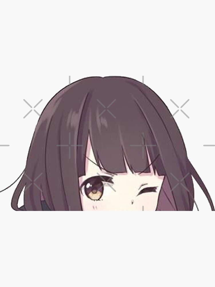 Menhera chan peeker - Peeking anime girl | Sticker