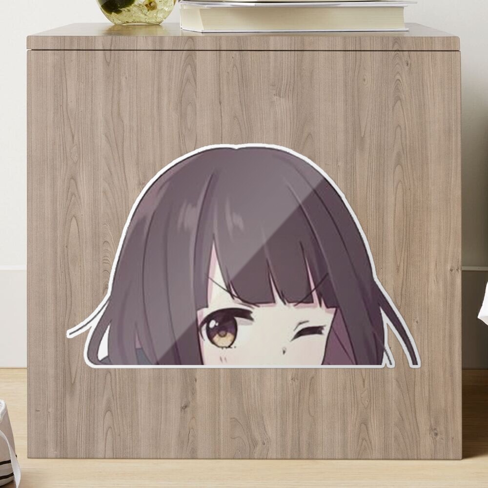 Menhera-chan peeker - Peeking anime girl | Sticker