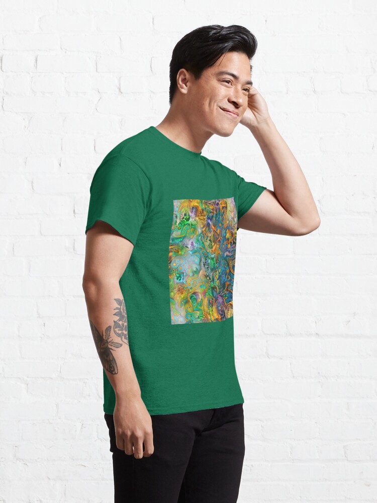 Alternate view of Deepdream floral abstraction Classic T-Shirt