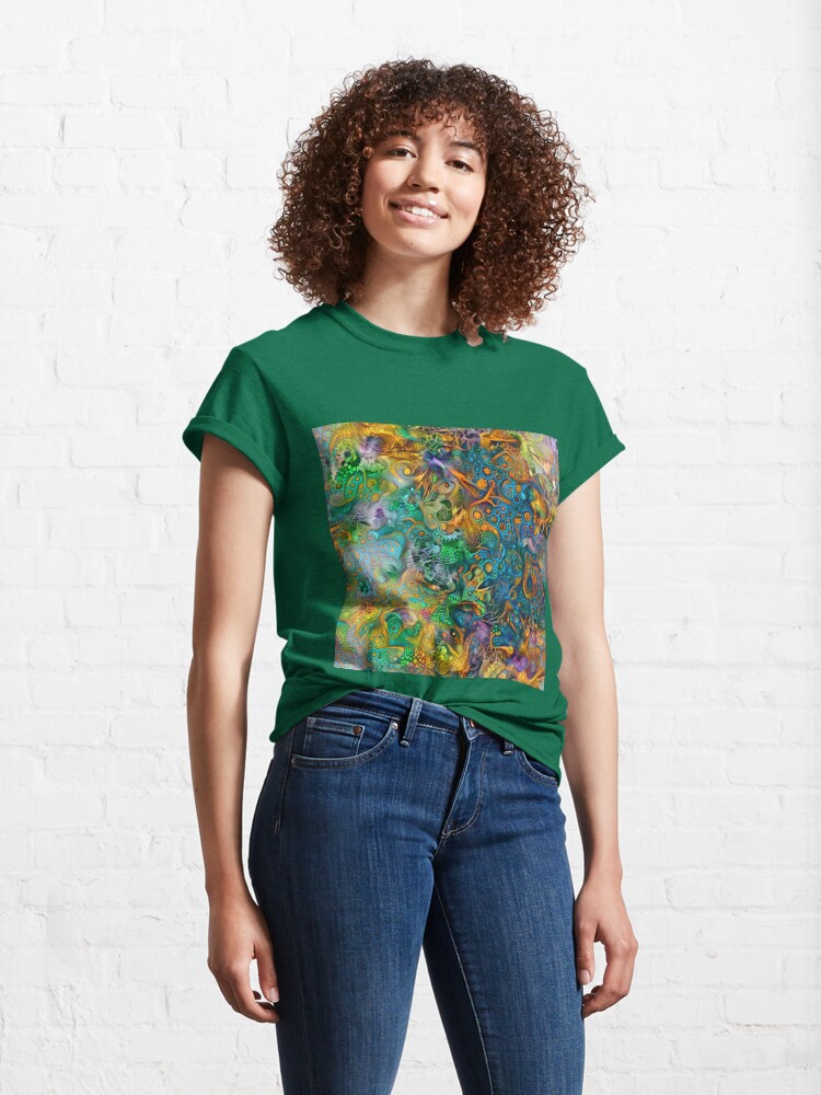 Alternate view of Deepdream floral abstraction Classic T-Shirt
