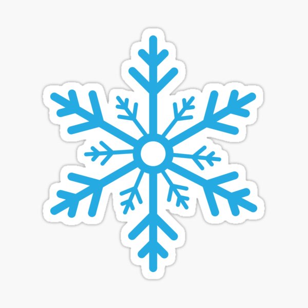 Teal Snowflake Sticker