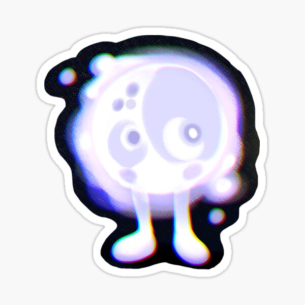 Shy Moon Sticker