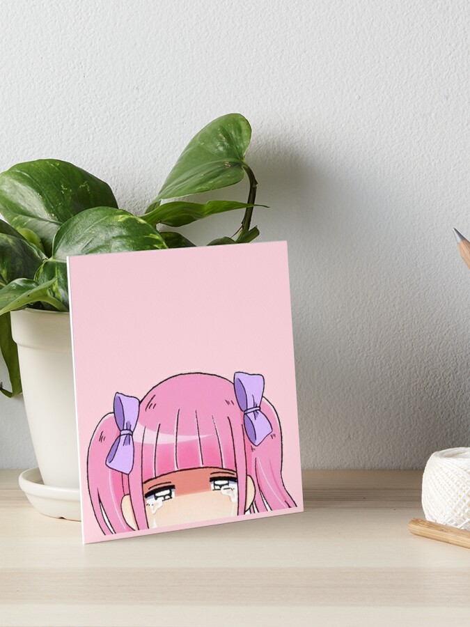 Menhera chan peeker - Peeking anime girl Sticker for Sale by giftycat