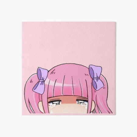 Menhera chan peeker - Peeking anime girl Sticker for Sale by giftycat