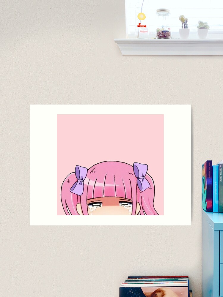 Menhera-chan peeker - Peeking anime girl Art Print for Sale by giftycat