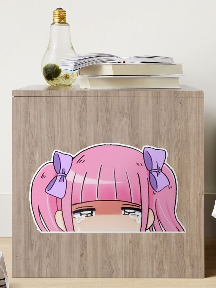 Menhera chan peeker - Peeking anime girl Poster for Sale by giftycat