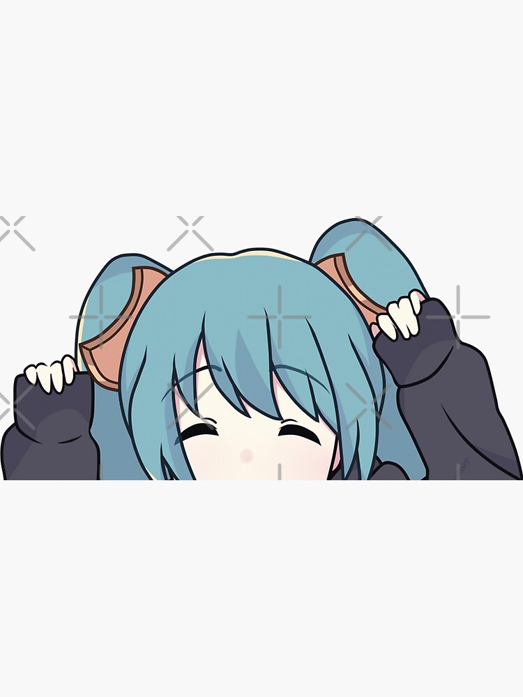 Menhera chan peeker - Peeking anime girl | Sticker