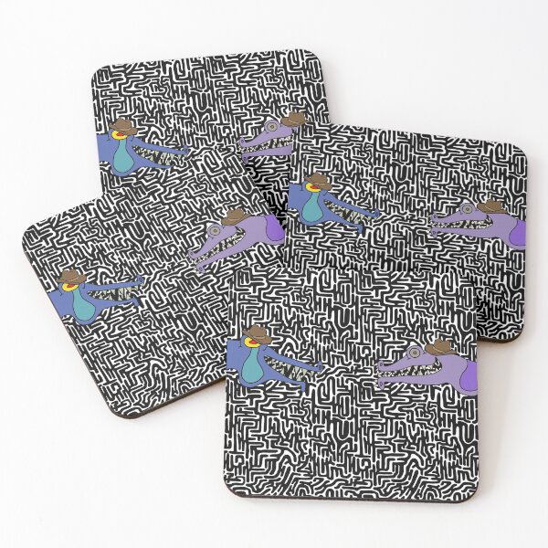 Item preview, Franklin and Sally, they both have cowboy hats, on Doodle Background designed and sold by Miranda Benson.