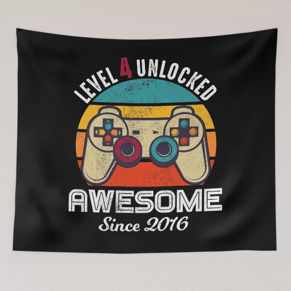 Item preview, Level 4 Unlocked Birthday Awesome Since 2016 designed and sold by RandomStuffShop.