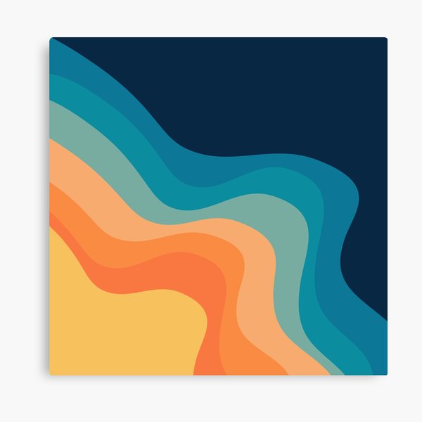 Vista previa del artículo con la obra «Decoración de ondas estilo retro», diseñado y vendido por BattaAnastasia.