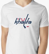 Mia Khalifa Caps Logo Men's V-Neck T-Shirt