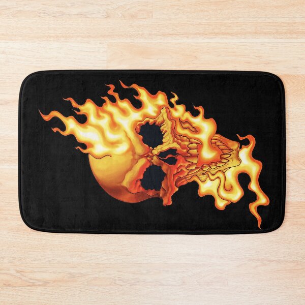 Item preview, Salty-Dog2 Traditional Horror Fiery Demon Skull designed and sold by Salty-Dog2.