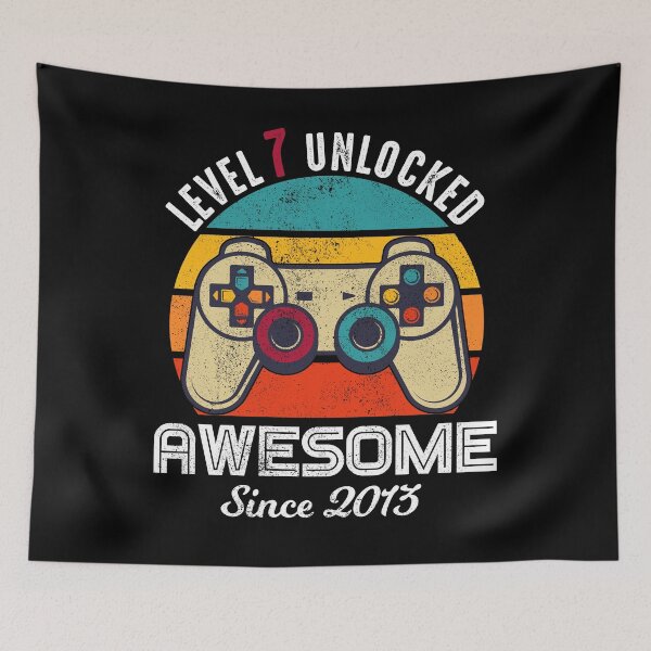Item preview, Level 7 Unlocked Birthday Awesome Since 2013 designed and sold by RandomStuffShop.