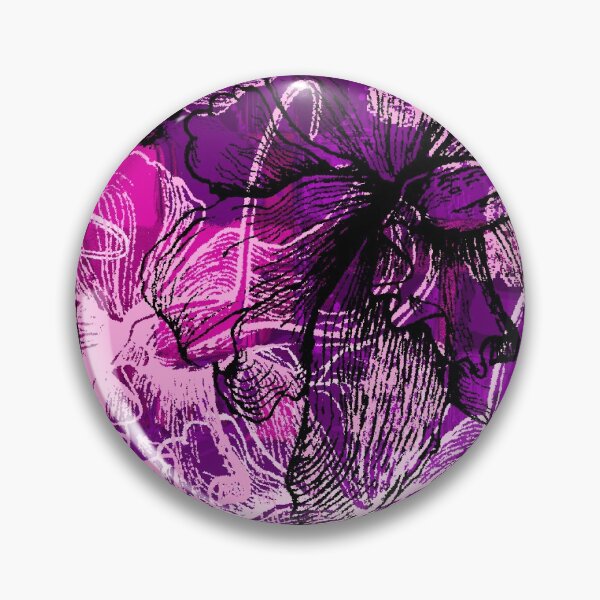 Item preview, Wahine Lace Hawaiian Orchid Illustration - Pink, Violet and Black designed and sold by DriveIndustries.
