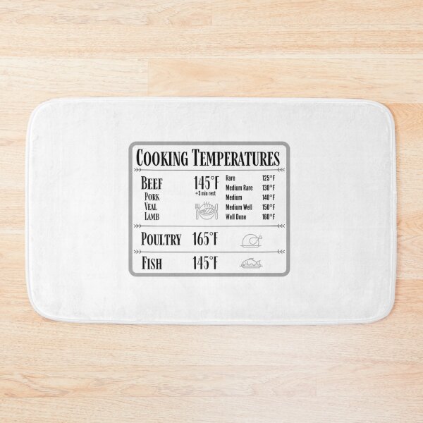 Item preview, Cooking Temperature Chart Magnet designed and sold by hashntoast.