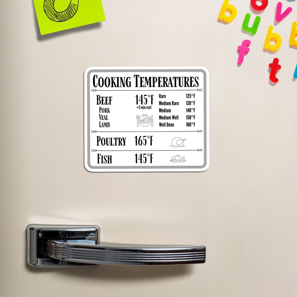 Cooking Temperature Chart Magnet - Simple Pleasures