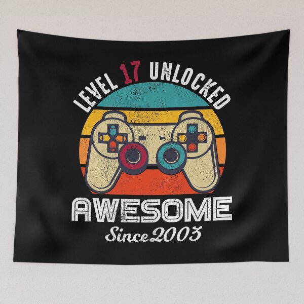Item preview, Level 17 Unlocked Birthday Awesome Since 2003 designed and sold by RandomStuffShop.