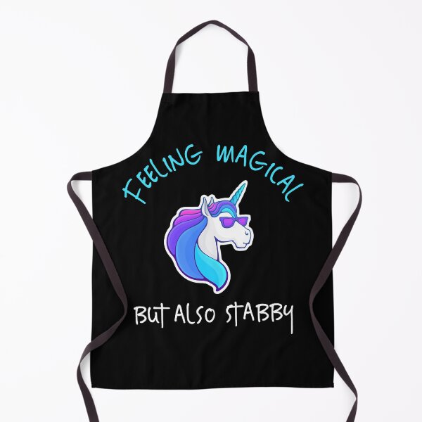 Item preview, Feeling Magical But Also Stabby Funny Unicorn designed and sold by Shirtness.
