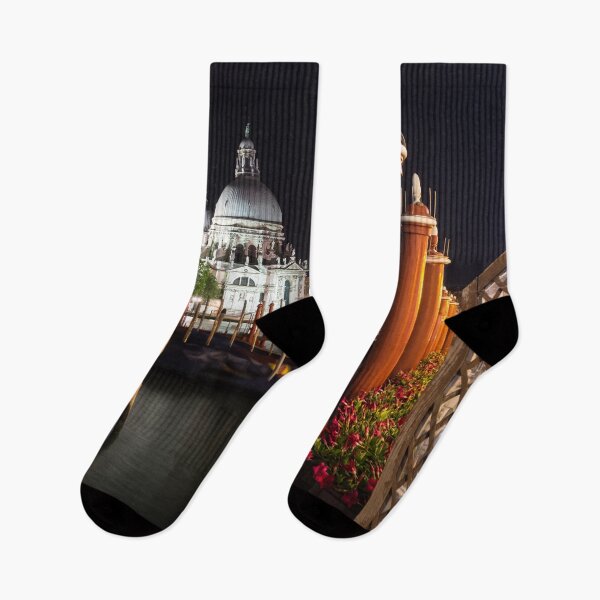 Item preview, Venice Italy Midnight - Santa Maria della Salute Through a Forest of Paline designed and sold by Georgia Mizuleva.