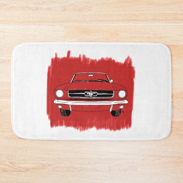 Item preview, Red Ford Mustang with red background designed and sold by Cardrawing-Art.