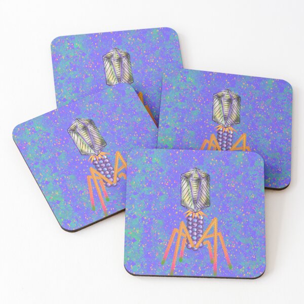 Item preview, Psychedelic Bacteriophage - Pale Blue Background designed and sold by Osher-BioArt.