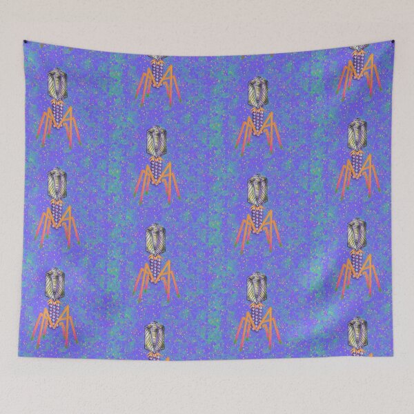 Item preview, Psychedelic Bacteriophage - Pale Blue Background designed and sold by Osher-BioArt.