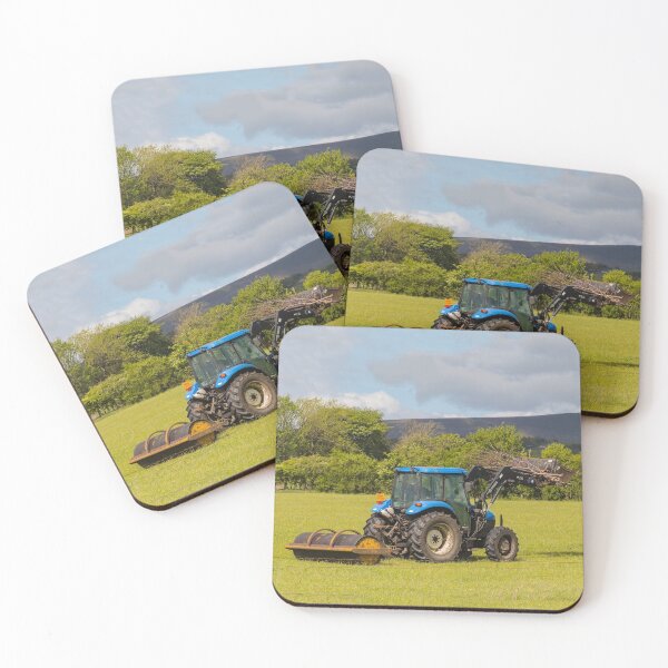 Item preview, Blue tractor with field roller designed and sold by Millysuewood.
