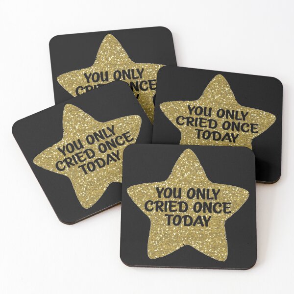Item preview, You Only Cried Once Today Gold Star designed and sold by Bododobird.