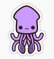 Cute purple squid Sticker