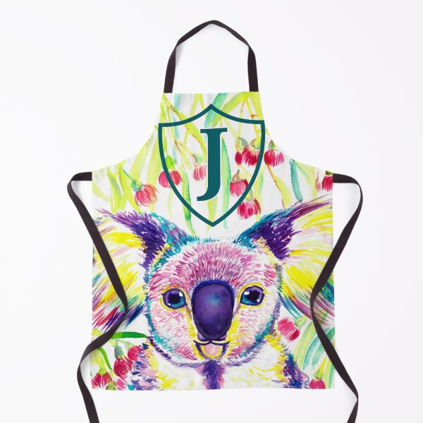 Item preview, Letter J Personalized Rainbow koala in blooming eucalyptus tree designed and sold by orangerinka.