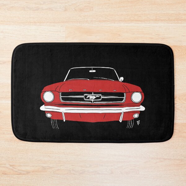 Item preview, Red Ford Mustang black background designed and sold by Cardrawing-Art.