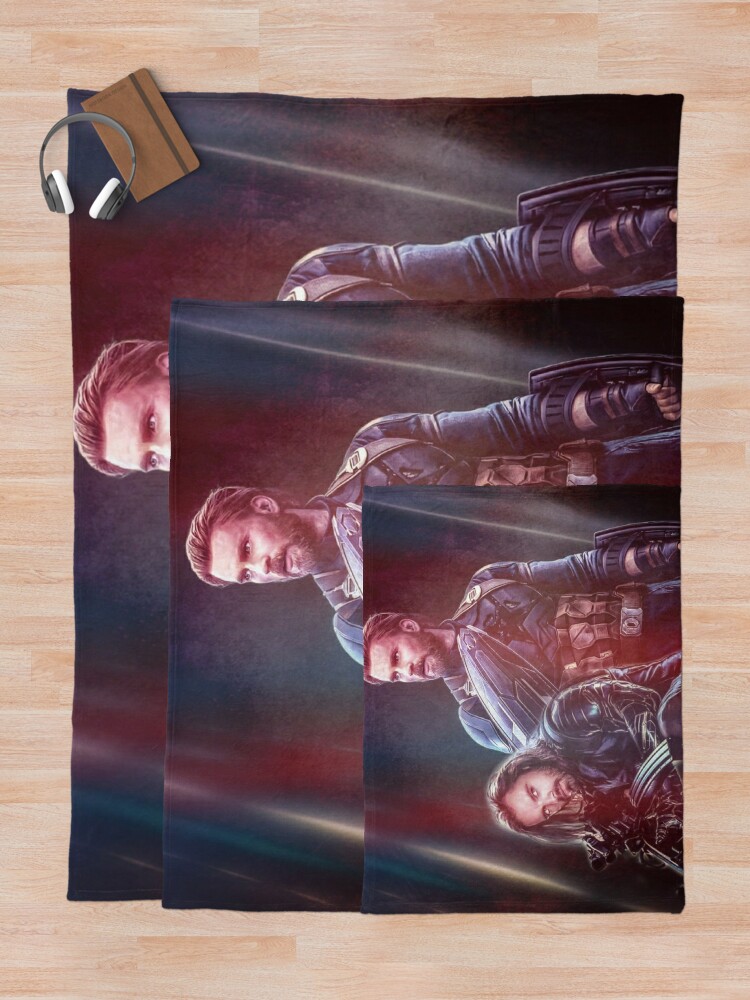 Alternate view of Bucky and Steve - Sebastian Stan and Chris Evans Throw Blanket