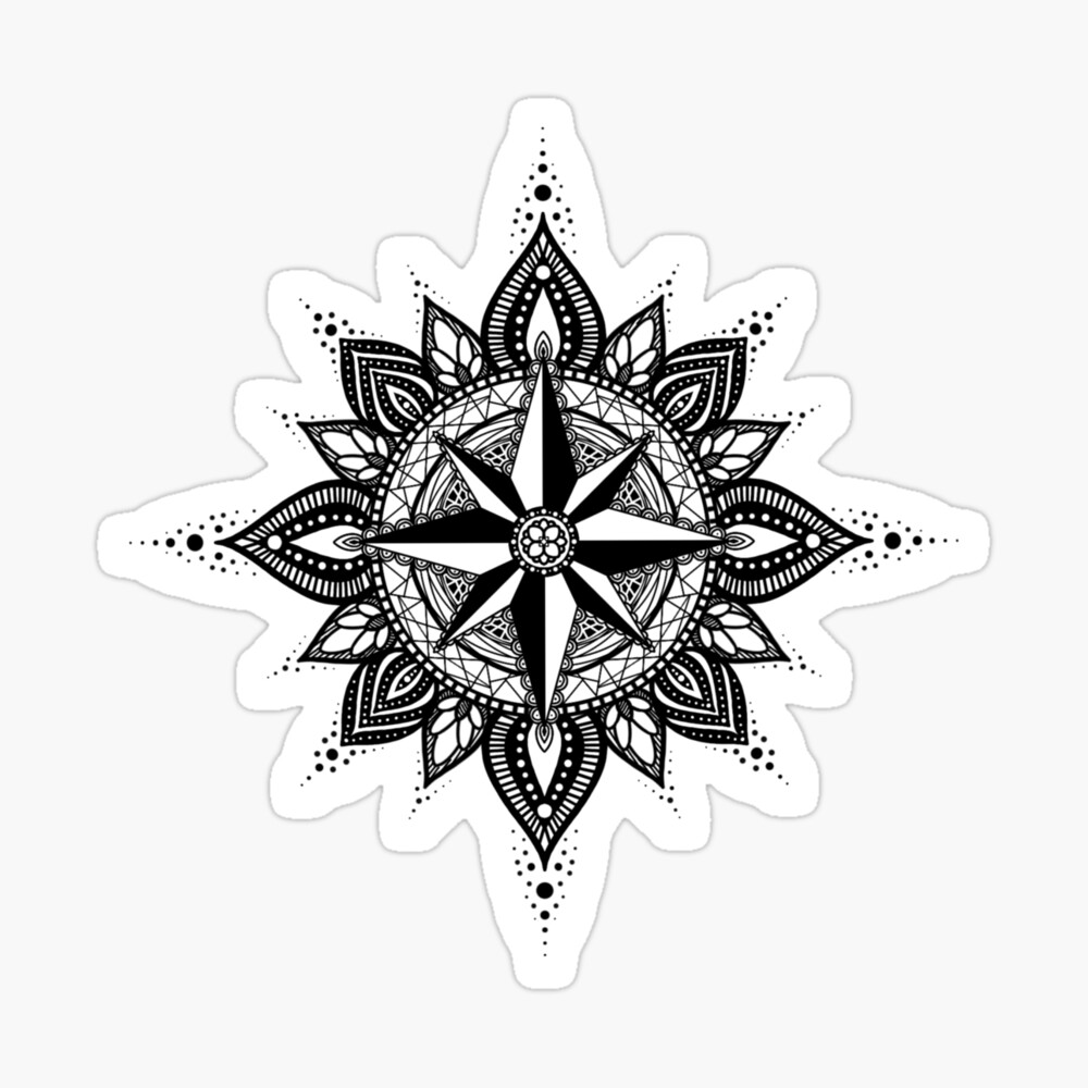 Buy Mandala Compass Temporary Tattoo, Boho Compass Tattoo, Traveller Gift  Online in India - Etsy