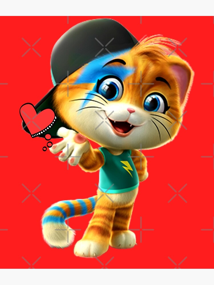 Carte Postale Chat Lampo Et Buffycats Joyeux Anniversaire Par Stefaniaalina Redbubble