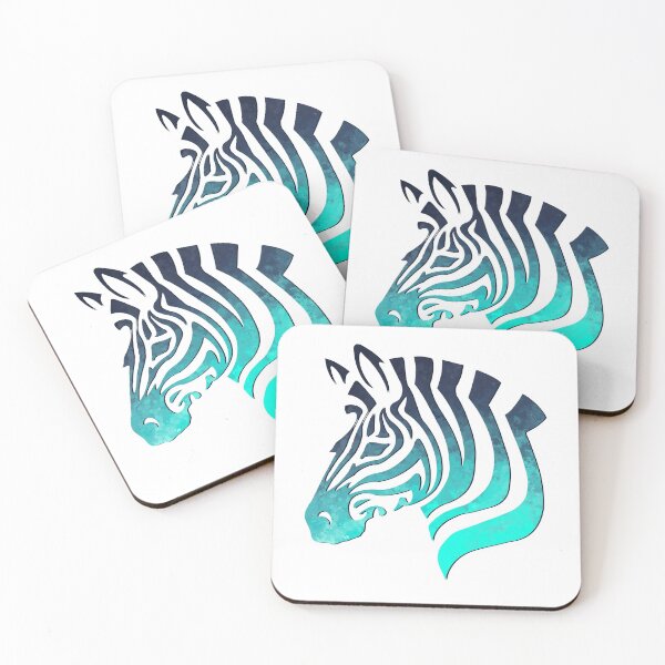 Item preview, Blue/Aqua Zebra Silhouette  designed and sold by Elle  Hazlett.