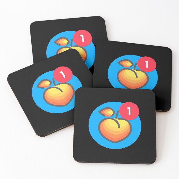 Item preview, Peach Emoji Sext Notification Badge – Cute Flirt Wink Teasing Sexting designed and sold by The Green Corner.