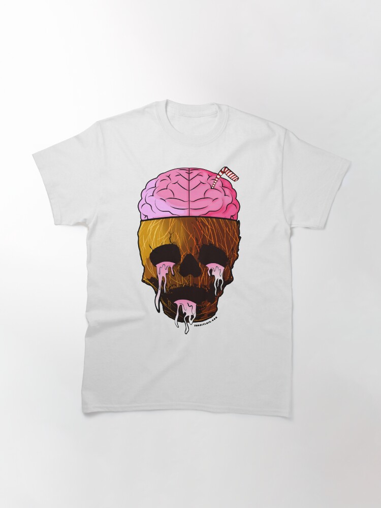 Alternate view of Coconut Skull - Grunge Fruit Skull Classic T-Shirt
