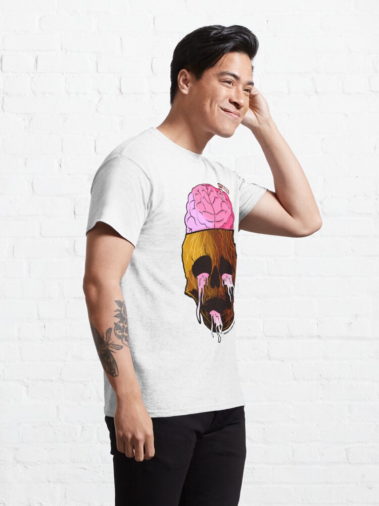 Alternate view of Coconut Skull - Grunge Fruit Skull Classic T-Shirt
