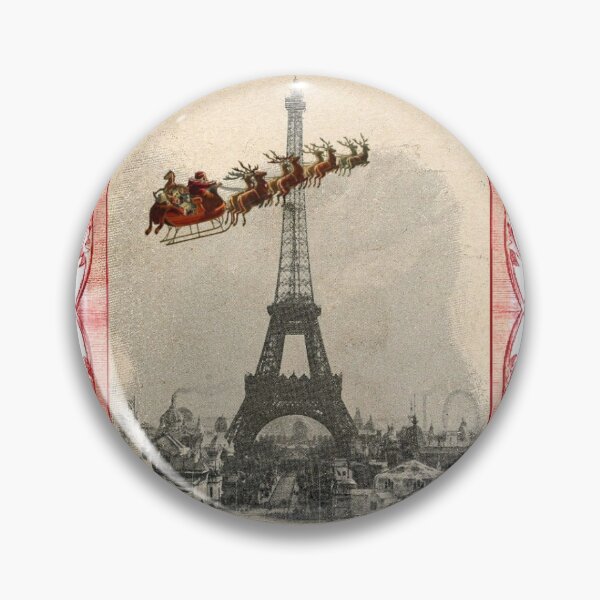 Item preview, Santa Over Paris Red Frame designed and sold by 13Moons.