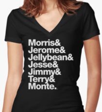 The Original 7ven Morris Day Jimmy Jam Merch Women's Fitted V-Neck T-Shirt