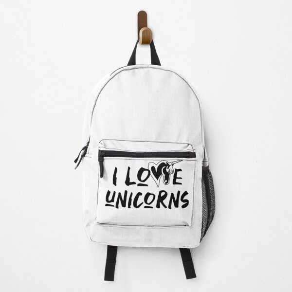 Item preview, I love Unicorns Heart Black and White designed and sold by Graykat.