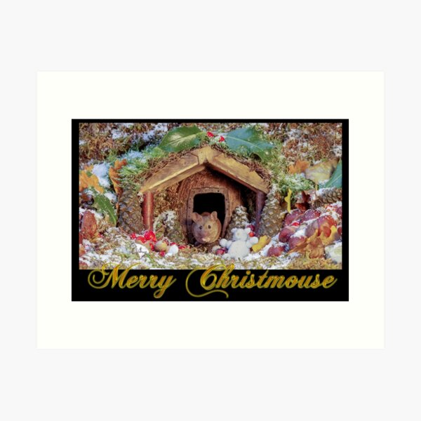 Merry Christmouse card Art Print