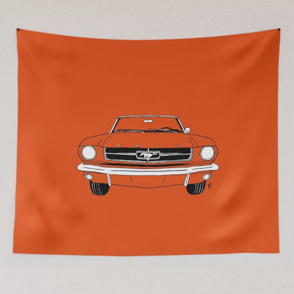 Item preview, Ford Mustang Orange Background designed and sold by Cardrawing-Art.