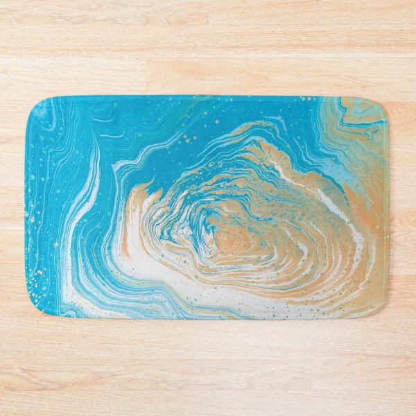 Item preview, Beautiful Island and Ocean Inspired Abstract Fluid Art Painting designed and sold by CrystalCoast.