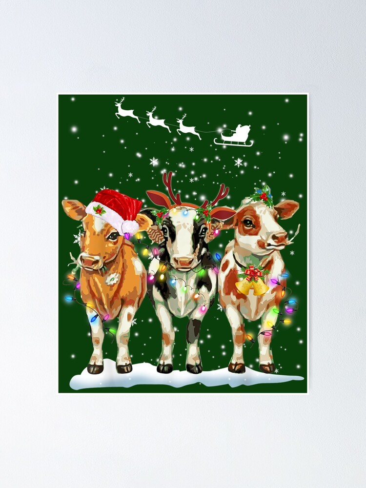 Highland Cow Wrapping Paper Christmas Present Illustrated Xmas