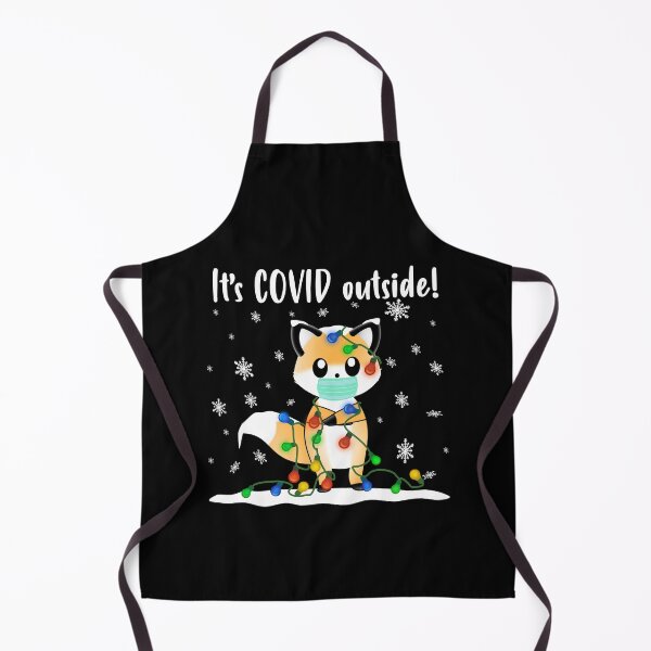 Item preview, It's COVID Outside A Cute Fox With Christmas Lights I Love Christmas designed and sold by Paulina Vanlife.