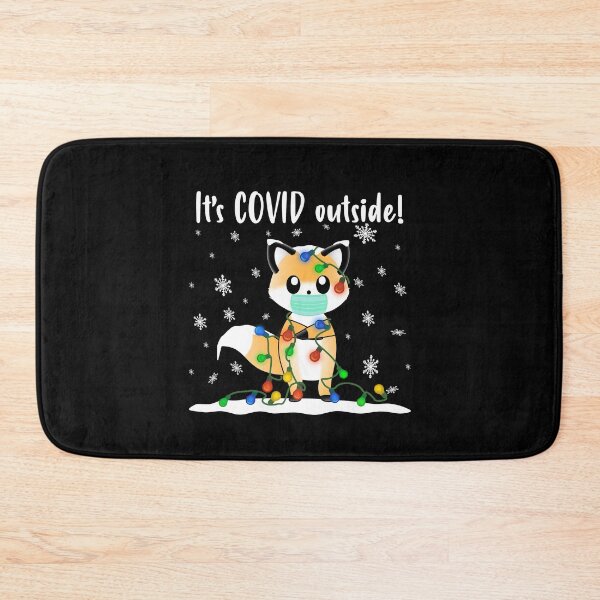 Item preview, It's COVID Outside A Cute Fox With Christmas Lights I Love Christmas designed and sold by Paulina Vanlife.