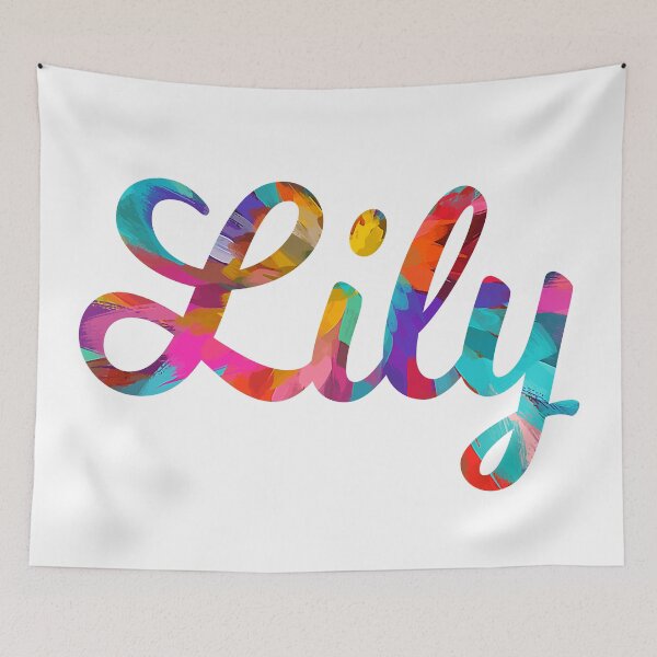 Item preview, Lily abstract painting girl's name designed and sold by ComicKitsch.